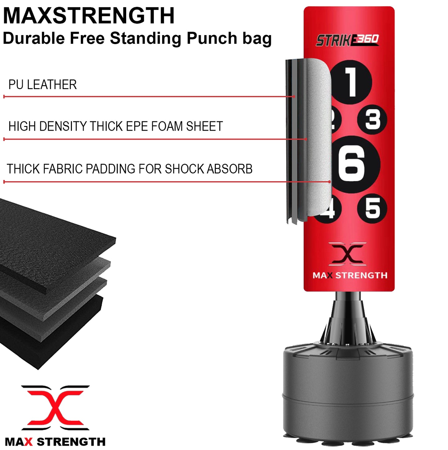 Portable standing punch bag