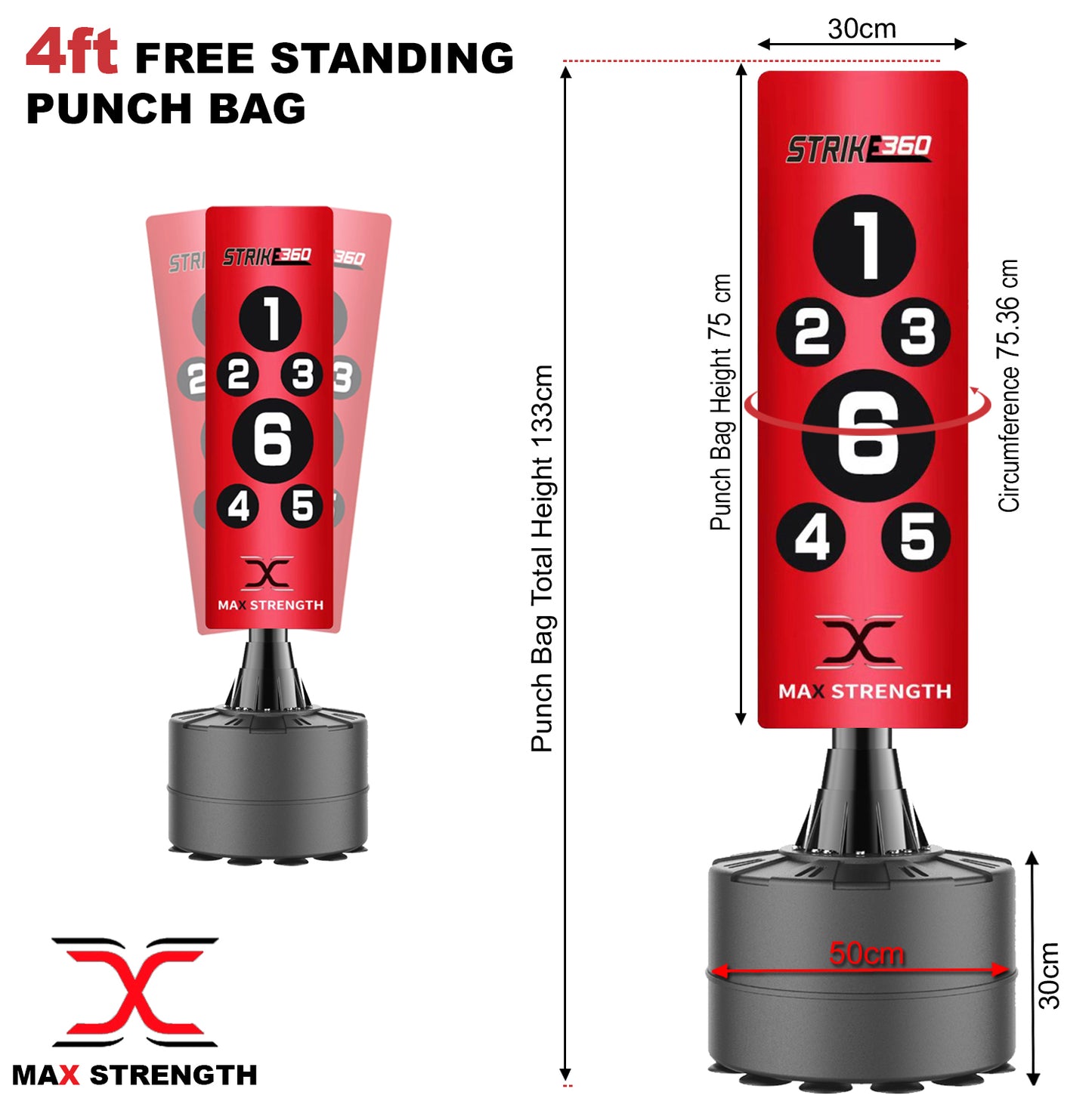 Portable standing punch bag