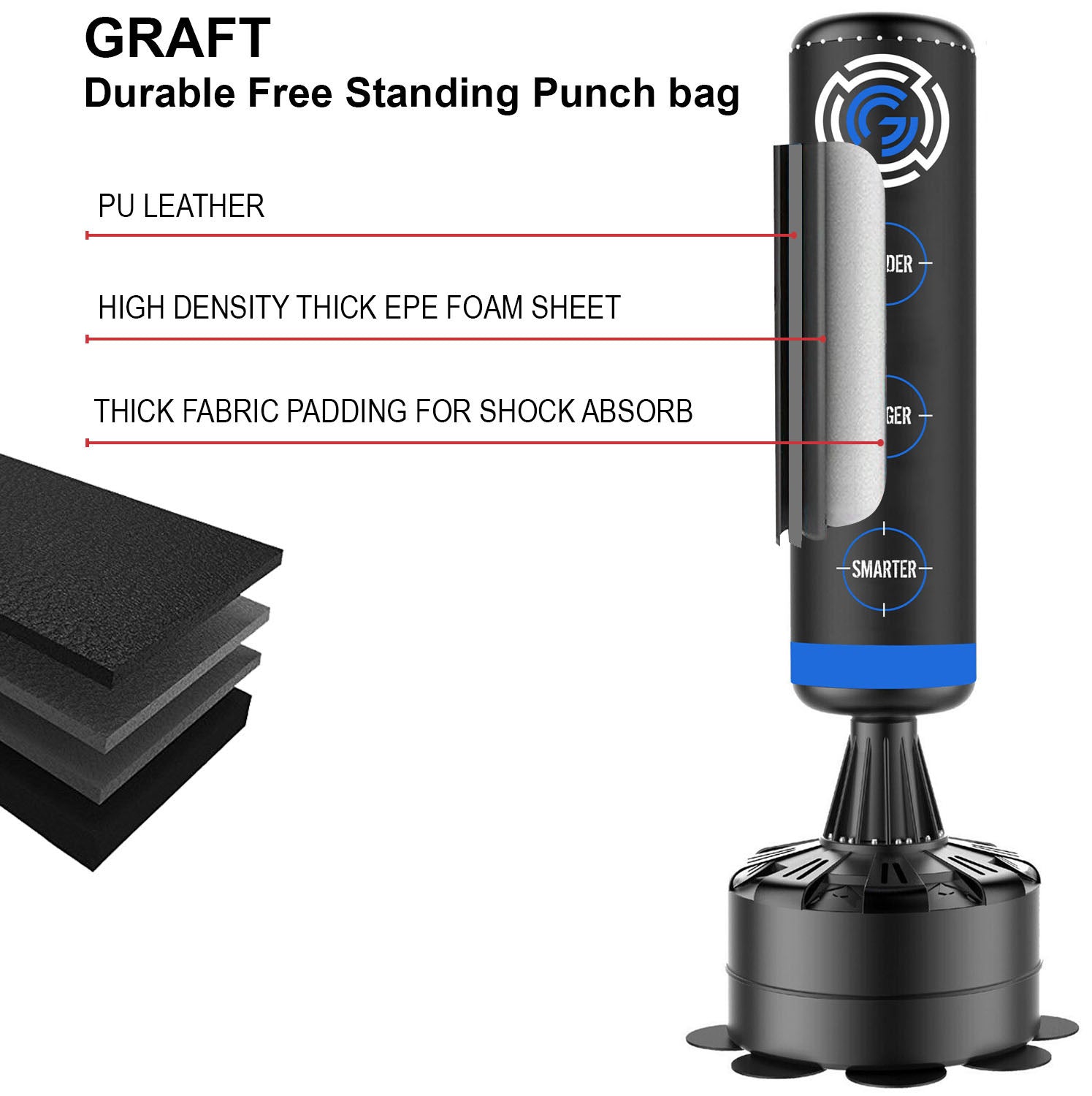 Boxing bag with targets