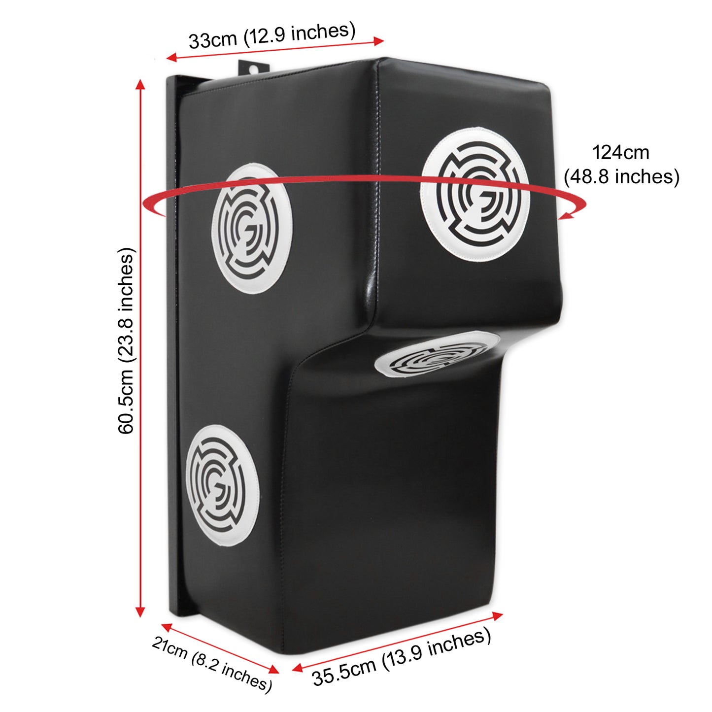 Angled boxing bag