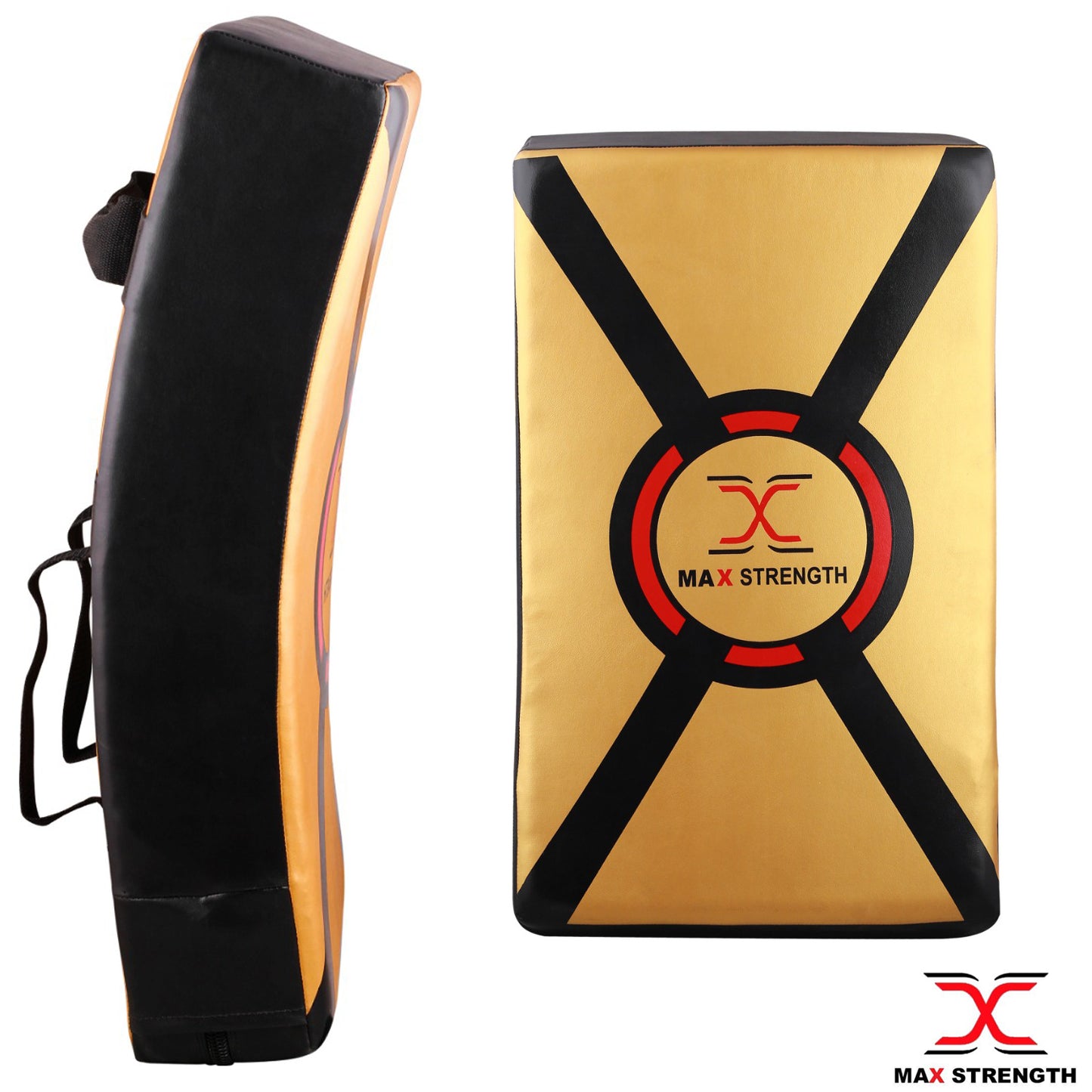 Curved strike shield
