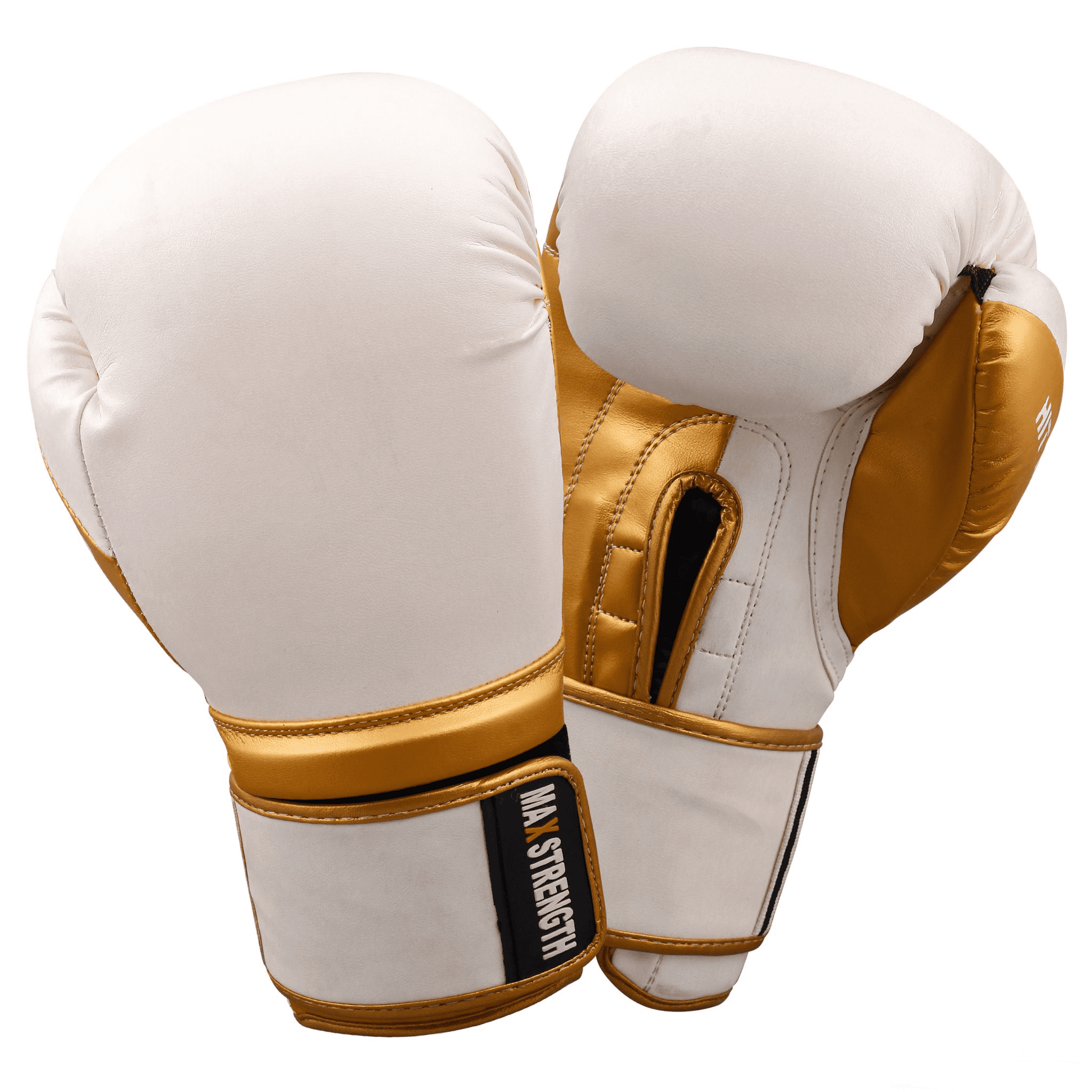 White and gold sales boxing gloves